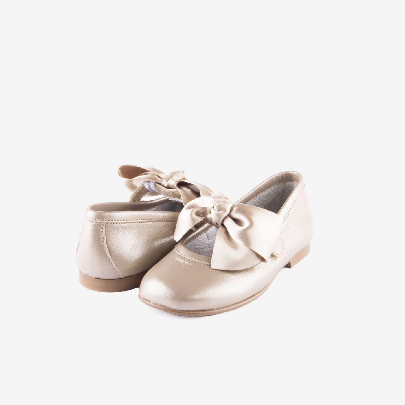 Mercedes en piel metalizada con lazo y velcro