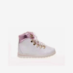 Bota de niña Pablosky metalizada con cordón y cremallera