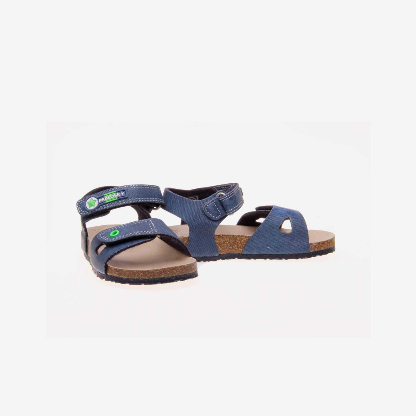 Sandalia niño pablosky en piel con doble velcro