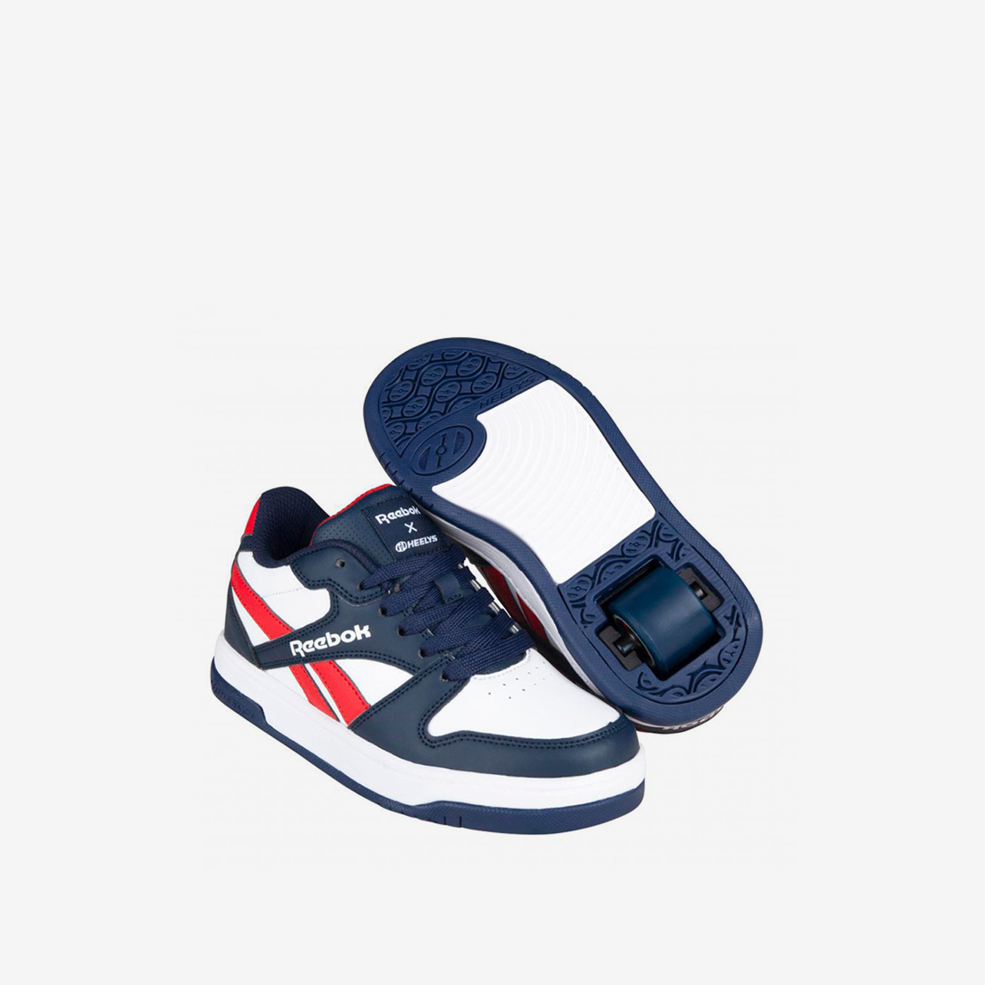 Zapatillas con ruedas Heelys Reebok  blanco y azul marino