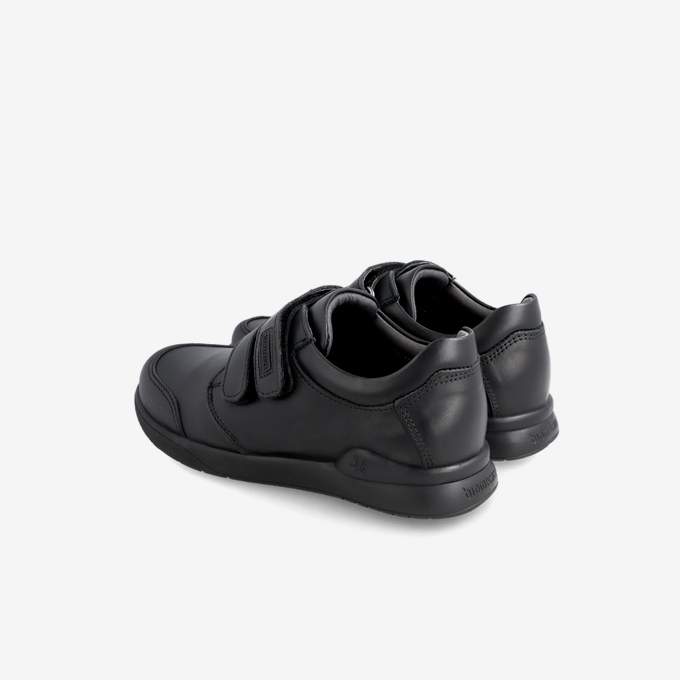 Zapato colegial niño negro doble velcro Biomecanics