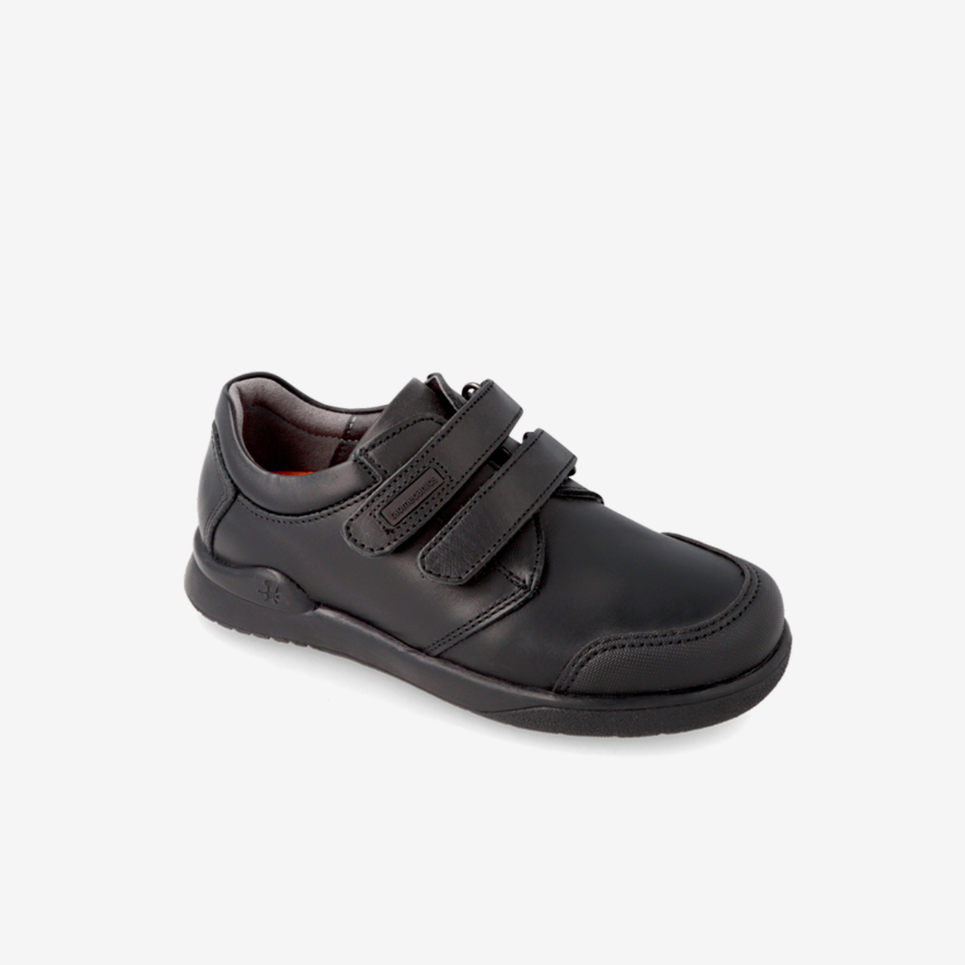Zapato colegial niño negro doble velcro Biomecanics