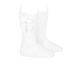 Calcetines altos con lazo para niña