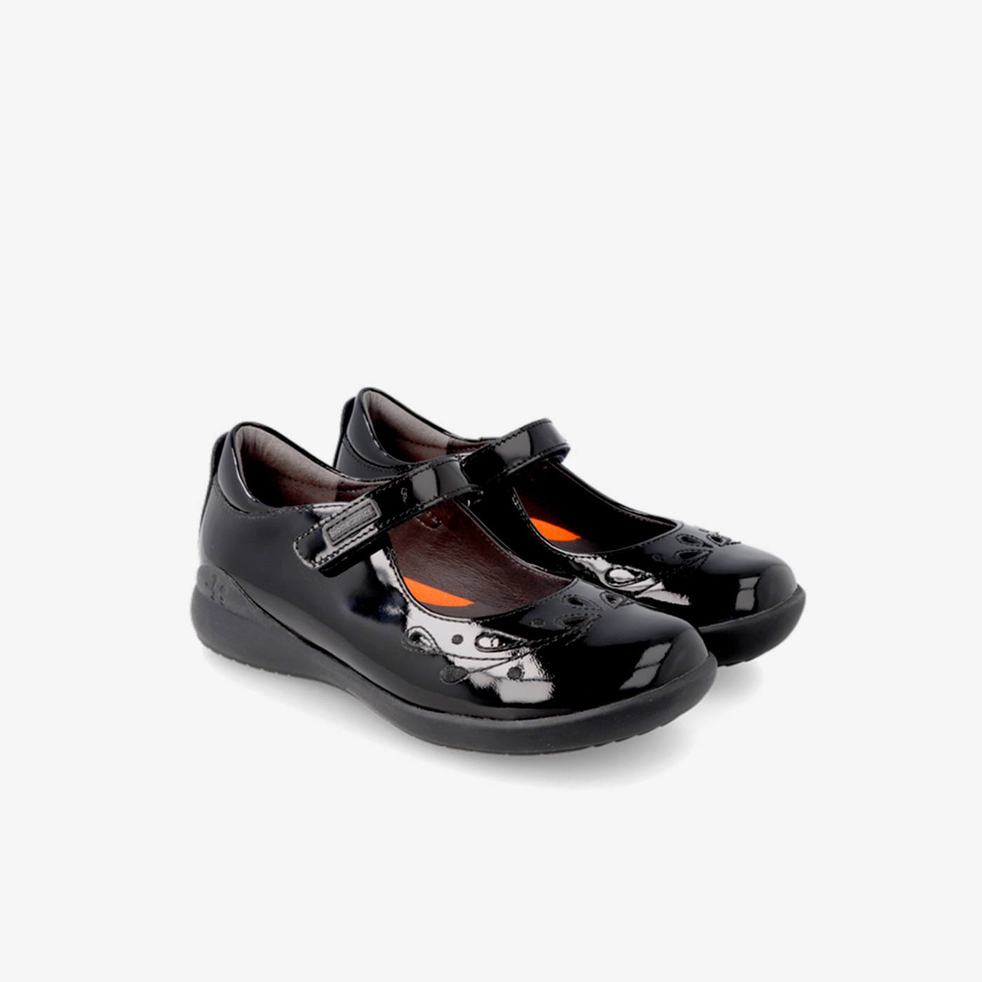 Zapato colegial charol niña Biomecanics negro