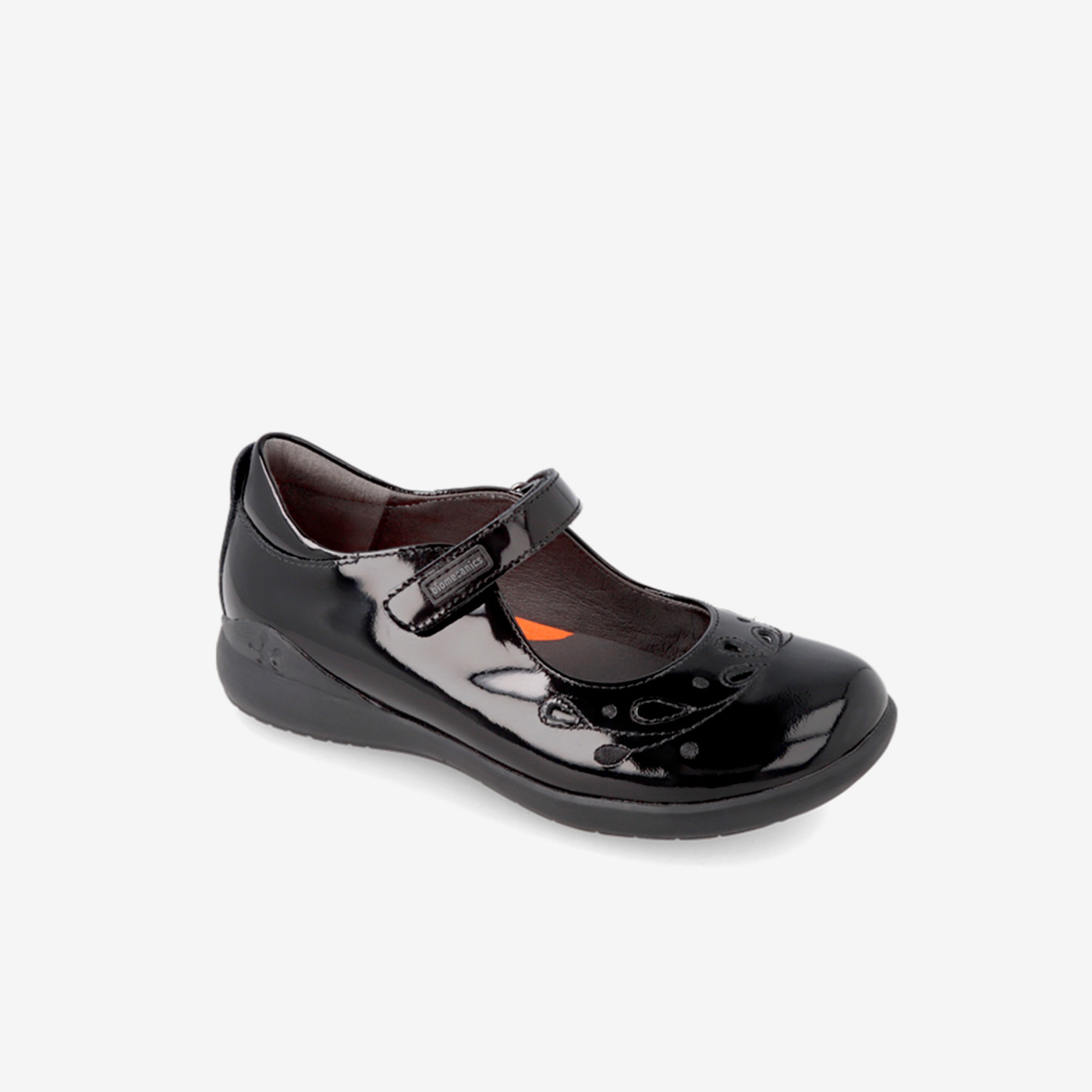 Zapato colegial charol niña Biomecanics negro