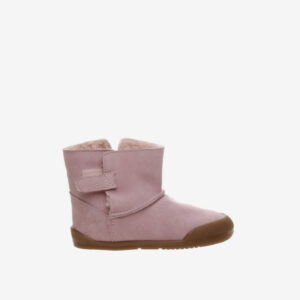 Bora niña respetuosa de ante rosa con velcro.