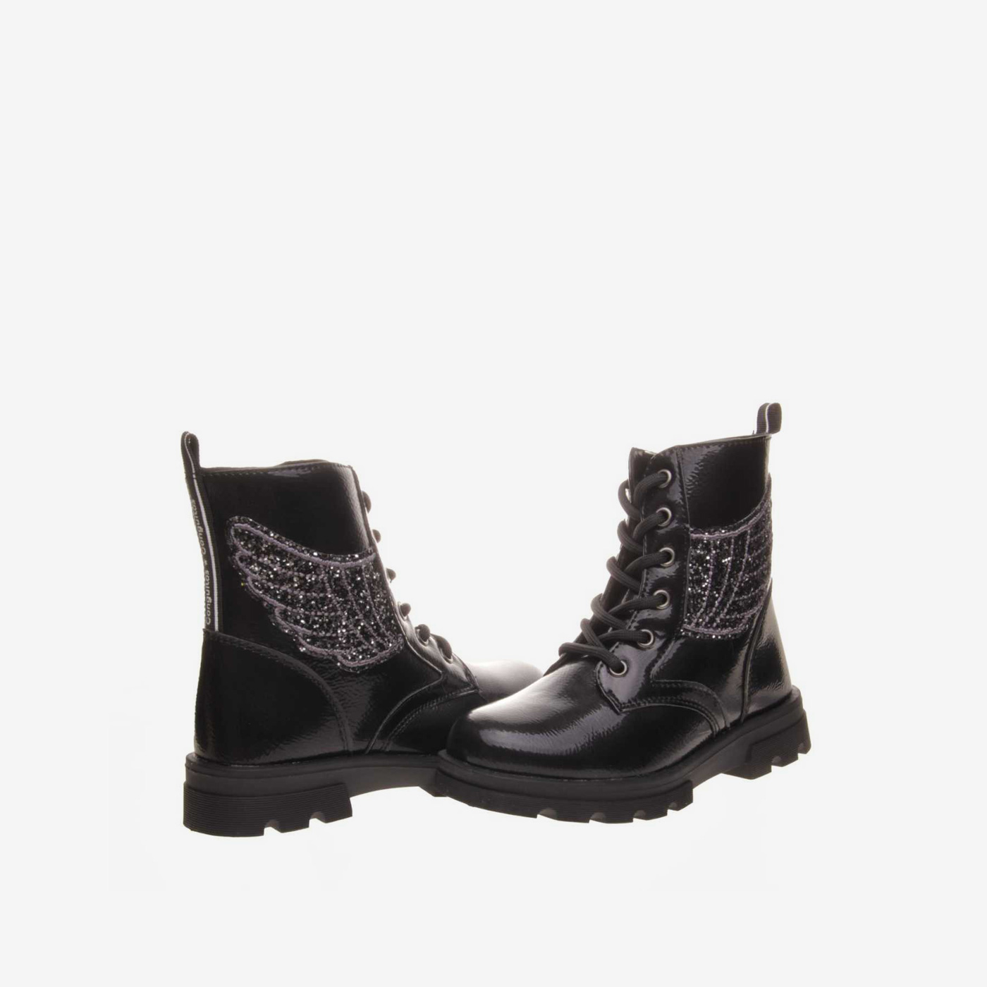 Bota niña con cordón y cremallera.