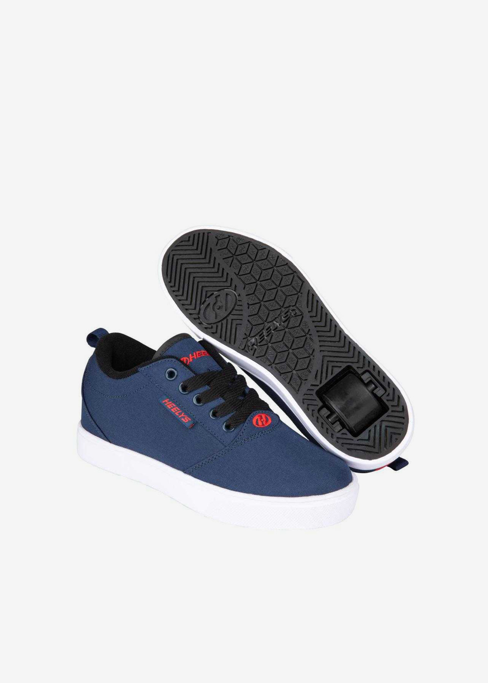 Deportiva de ruedas de Heelys azul con cordones.