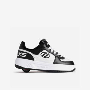 Heelys unisex en blanco y negro con rueda desmontable. Cómodas, resistentes y con mucho estilo. Para rodar, correr o caminar sin parar.
