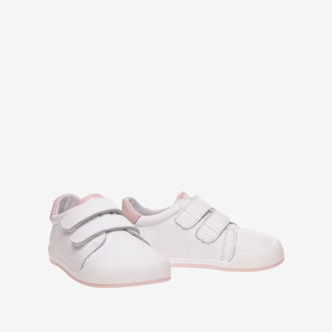 Blanditos deportivo respetuoso niña en blanco y rosa con velcro