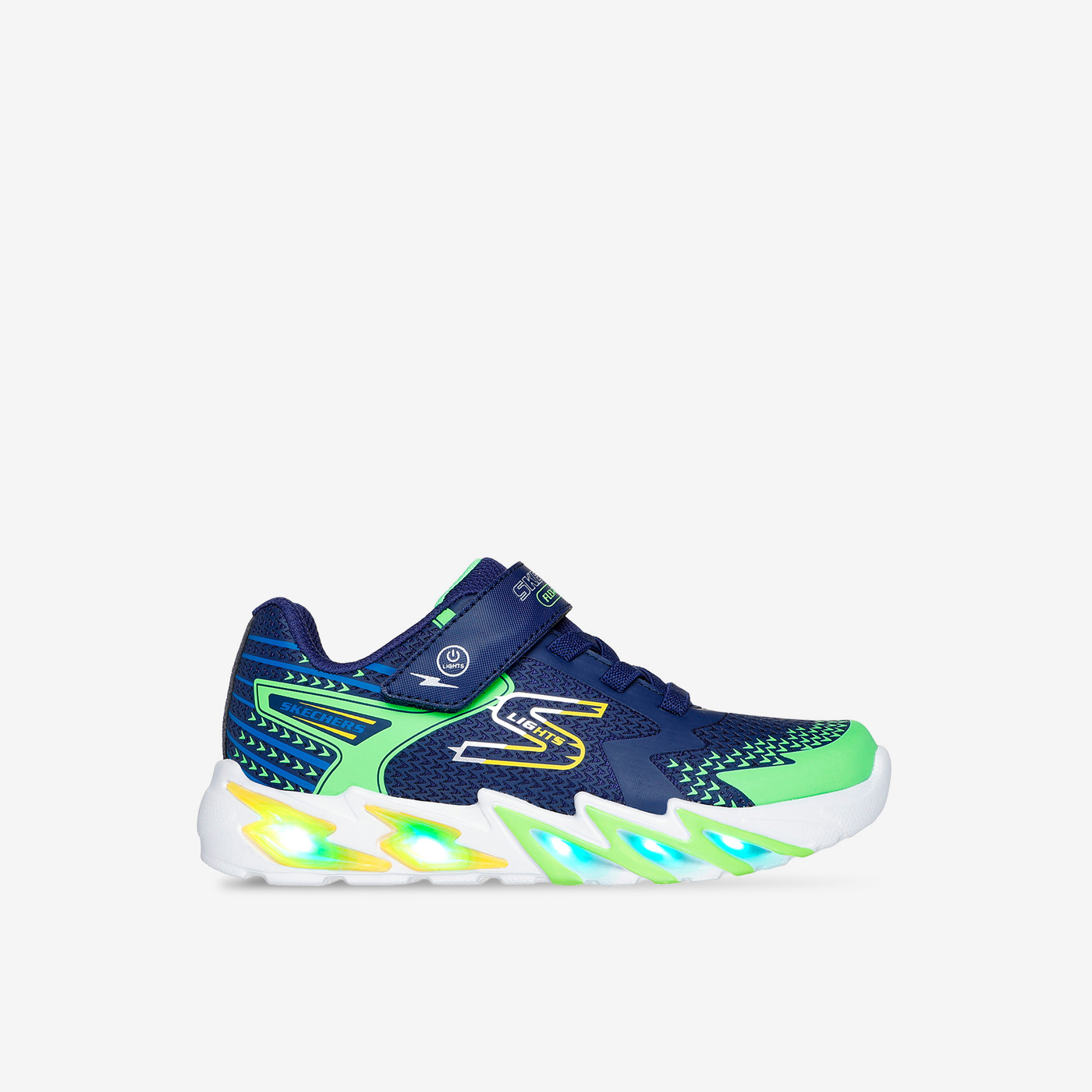 Deportivas de luces de Skechers con velcro y Cordones elásticos.