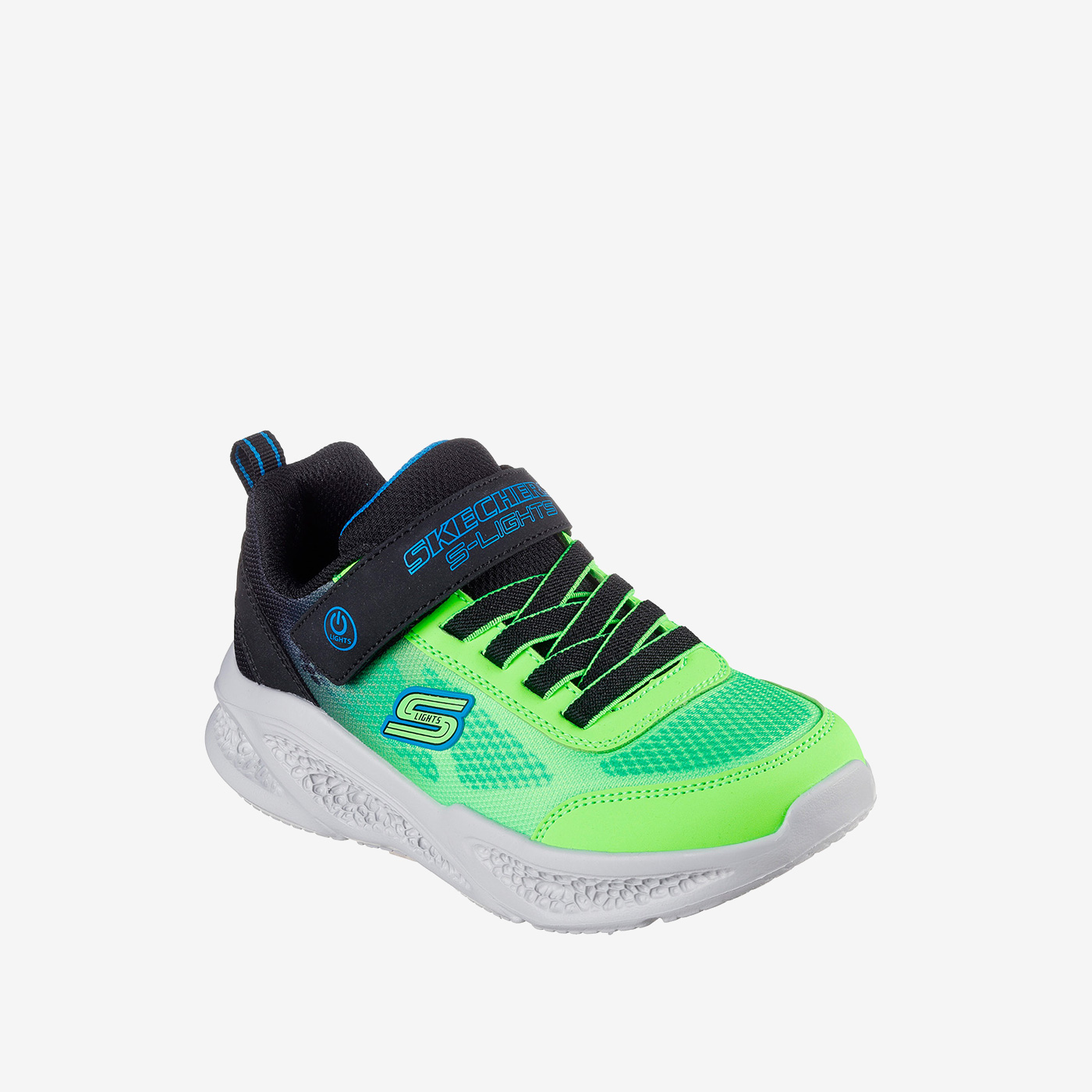 Skechers niño con luces led en verde lima