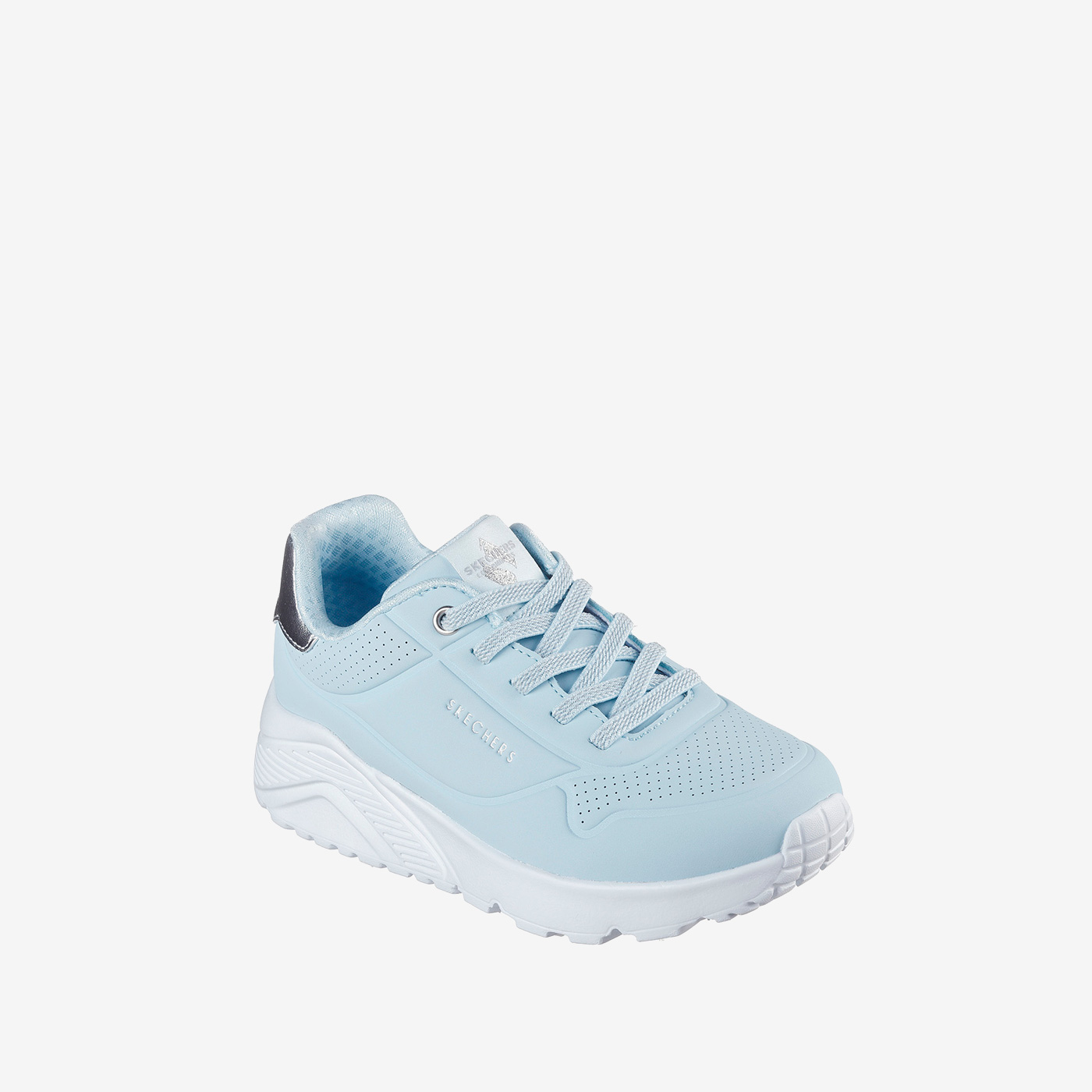 Skechers urbanas para niña | Azul pastel, lavables y ligeras