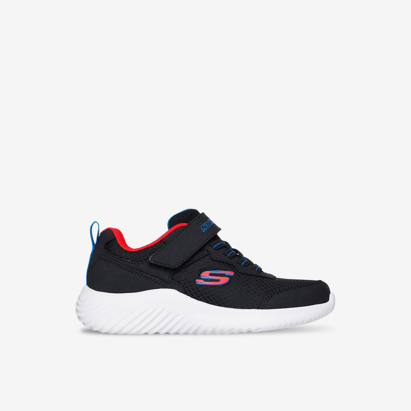 Skechers  niño negras con velcro | Ligeras y resistentes