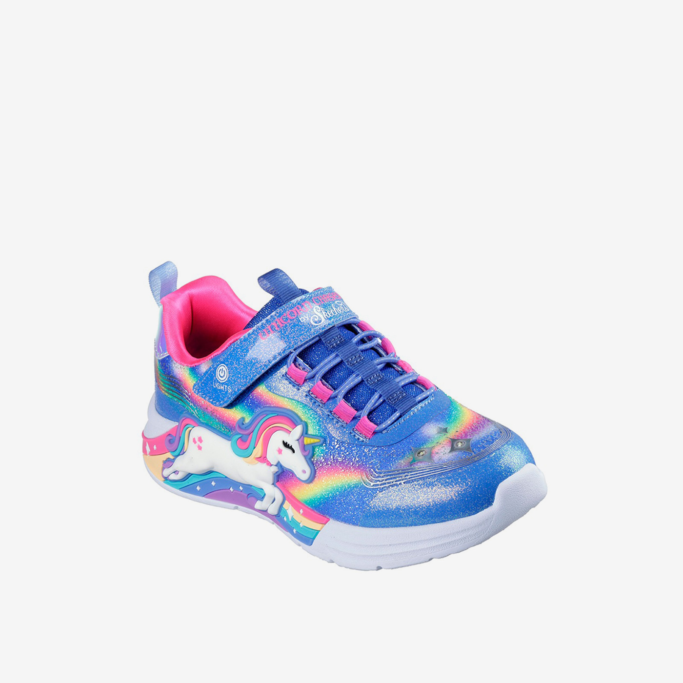 Skechers niña con unicornio y luces | Deportivas mágicas con velcro