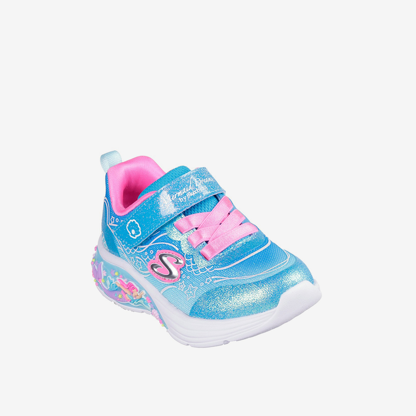 Skechers niña sirenas | Zapatillas mágicas con luces y velcro