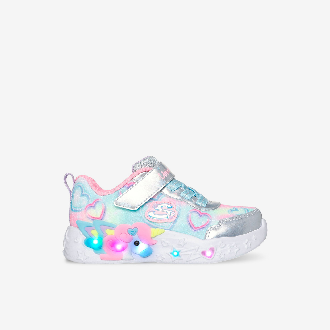 Skechers niña unicornios con luces | Velcro y confort