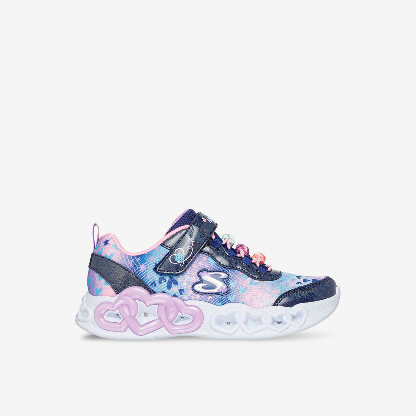 Skechers con corazones y luces. Suela flexible