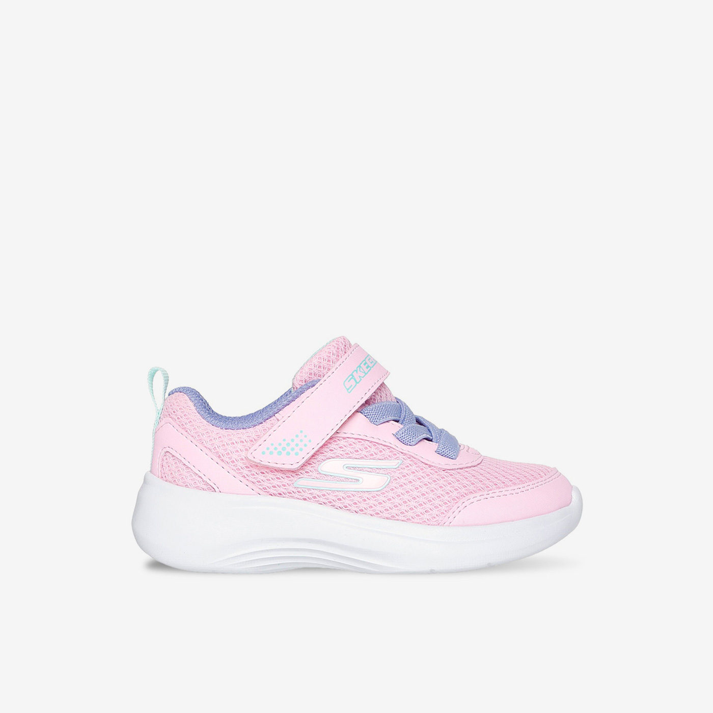 Skechers niña urbanas rosa | Deportivas con velcro y cordón elástico