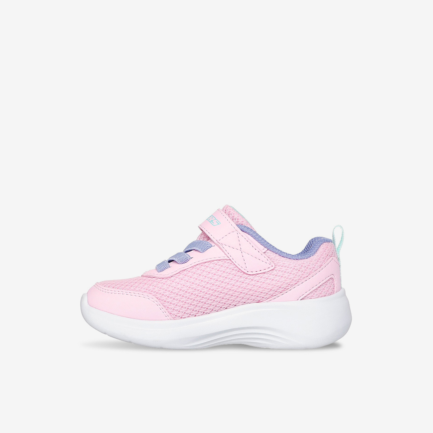 Skechers niña urbanas rosa | Deportivas con velcro y cordón elástico