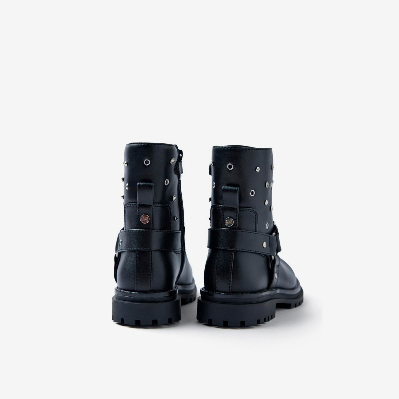 Bota Gioseppo negra de media caña para niña