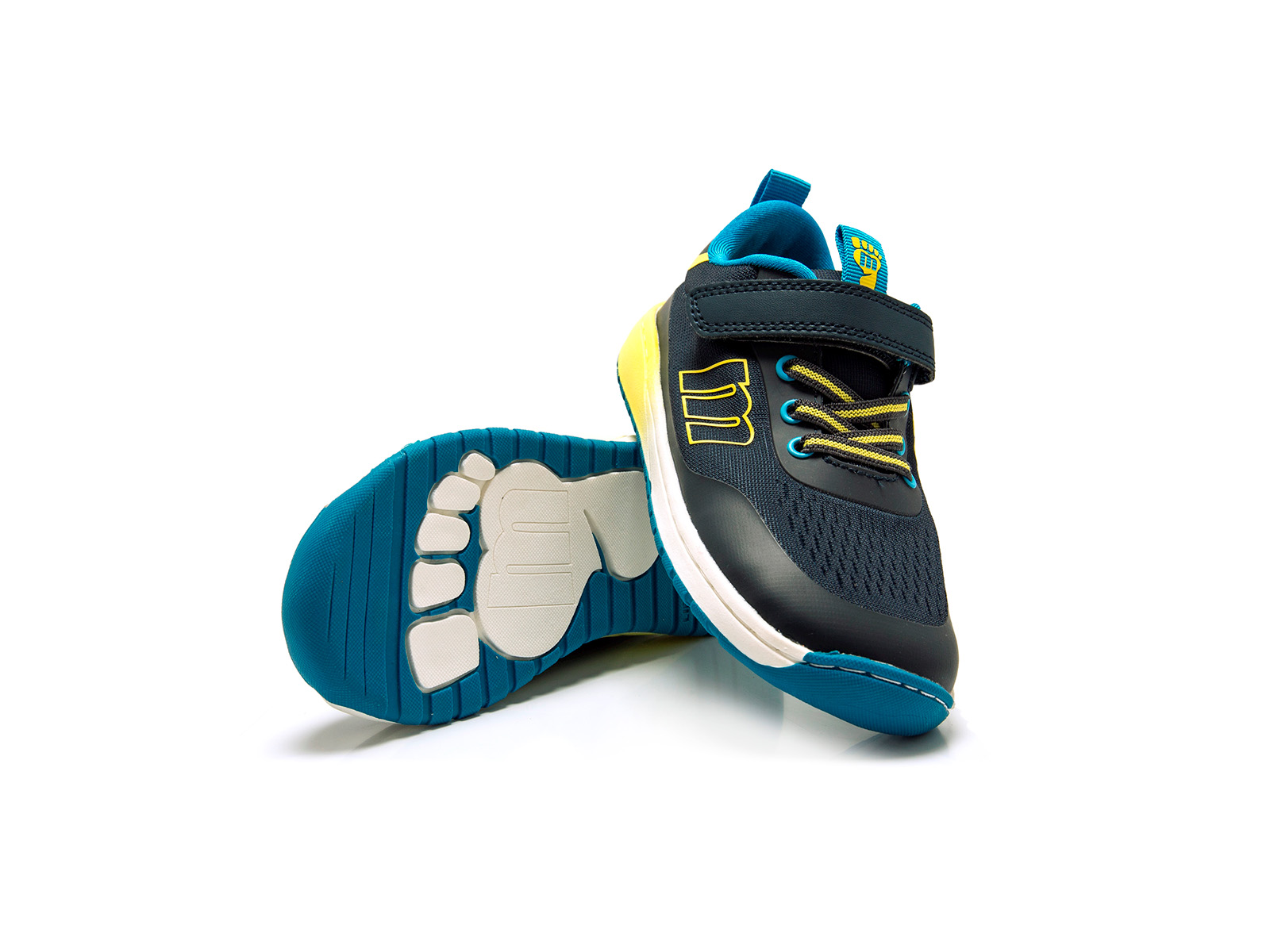 Mustang azul oscuro/amarillo niño | Deportiva resistente y lista para cualquier plan