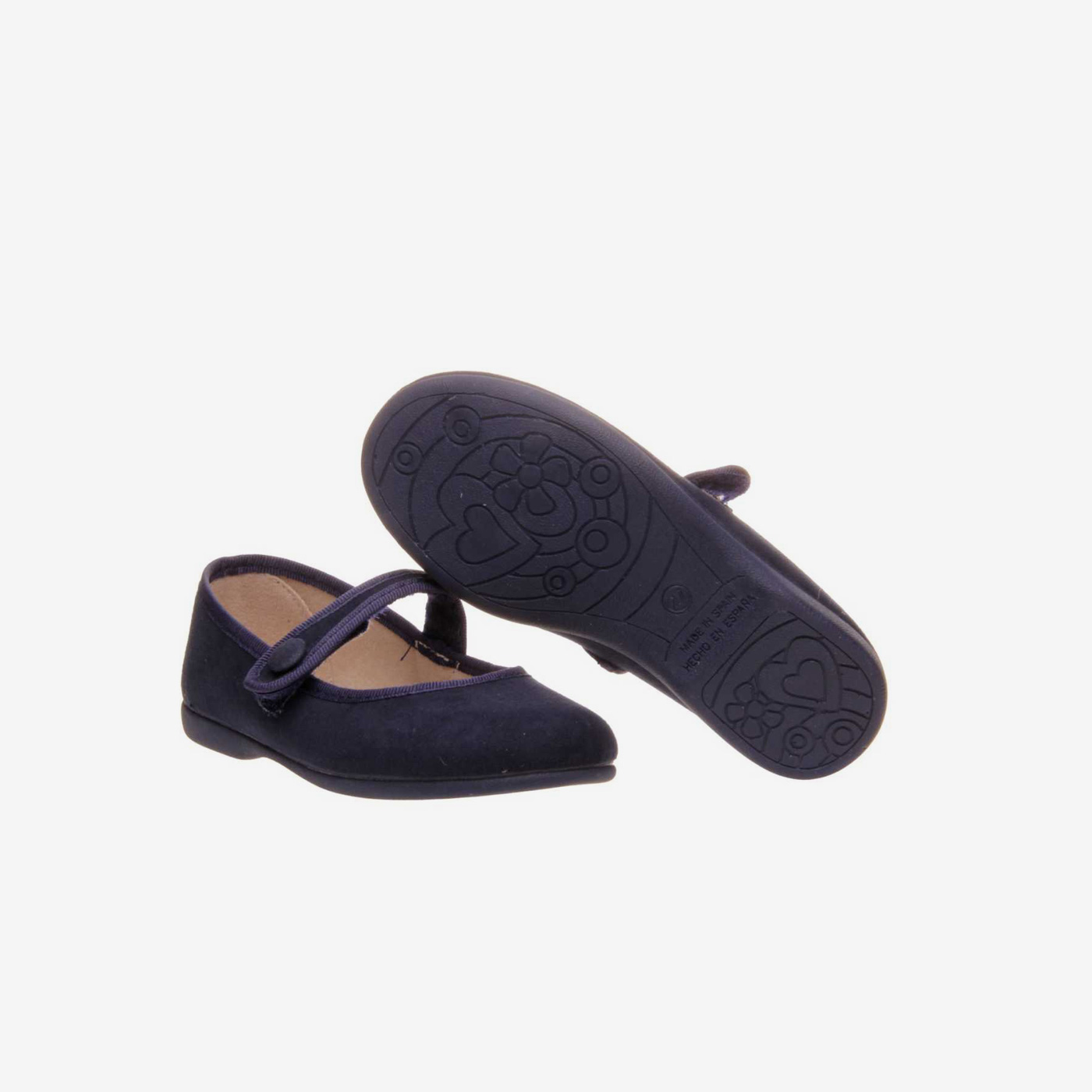 Zapato tipo Mercedes para niña en color azul noche