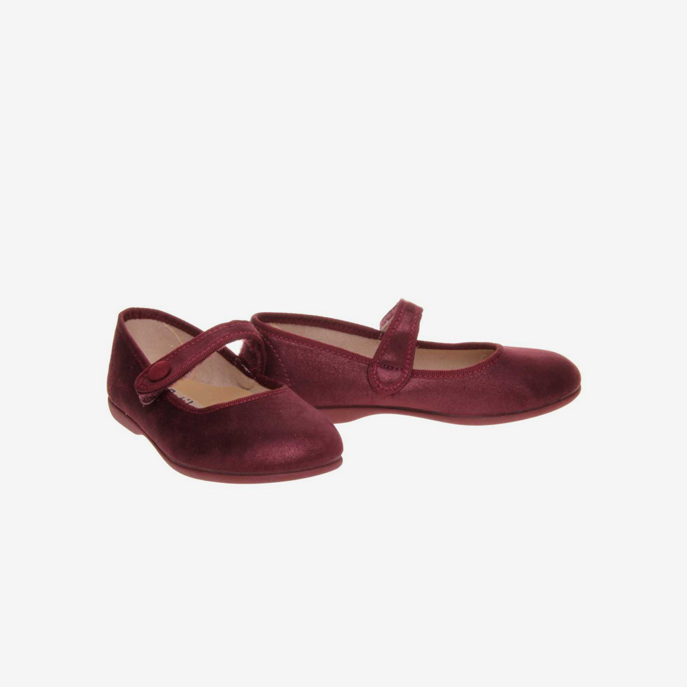 Zapato tipo mercedes de serraje con velcro