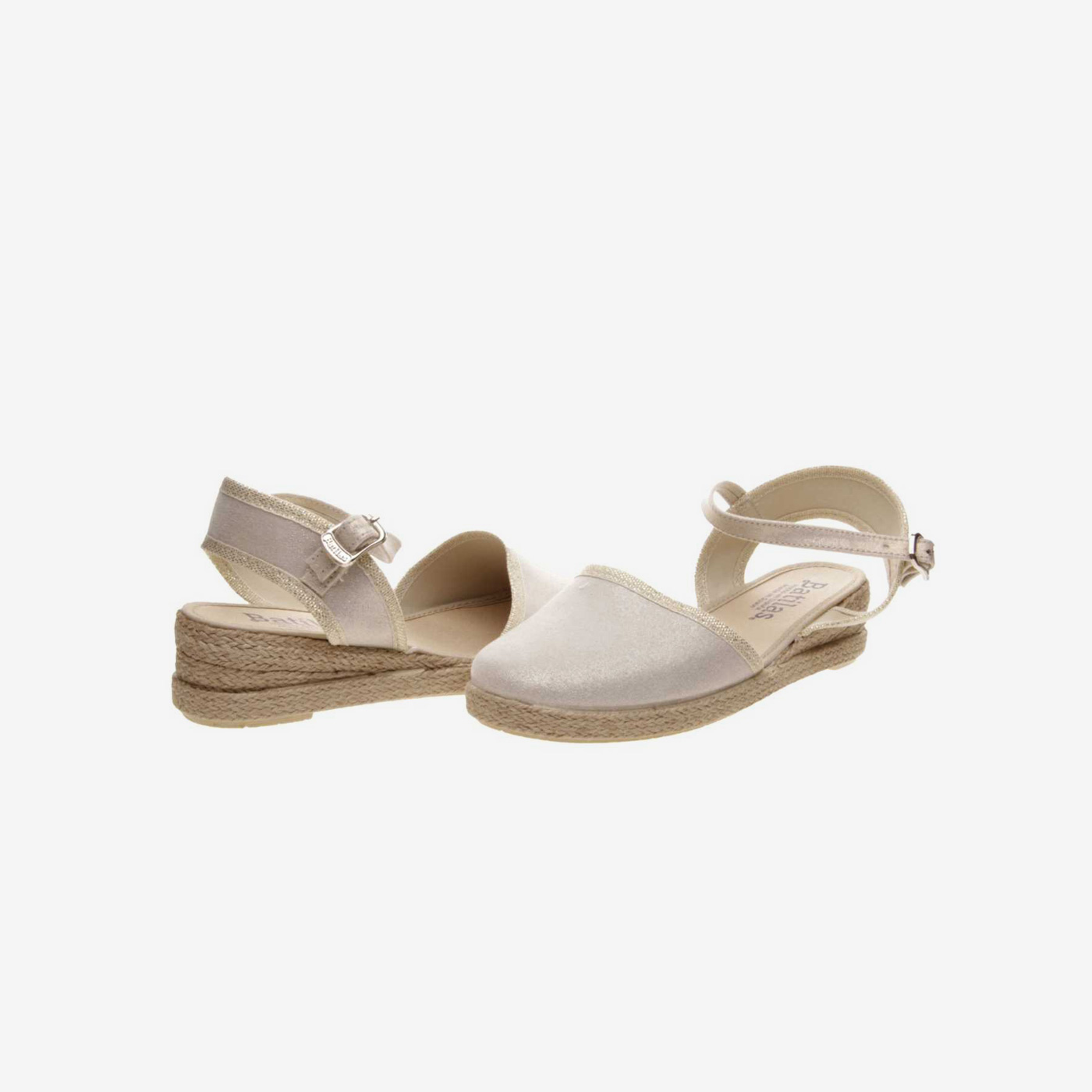 Sandalia de lona con hebilla para niña