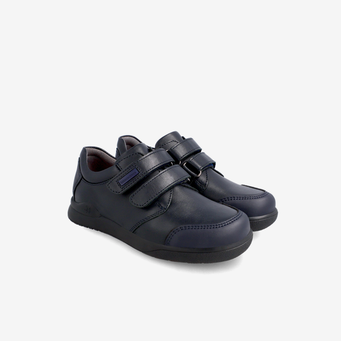Zapato colegial niño Biomecanics azul marino con velcro