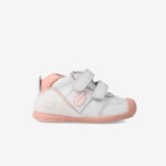 Deportivo primeros pasos niña Biomecanics blanco y rosa con velcro