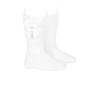 Calcetines altos con lazo para niña