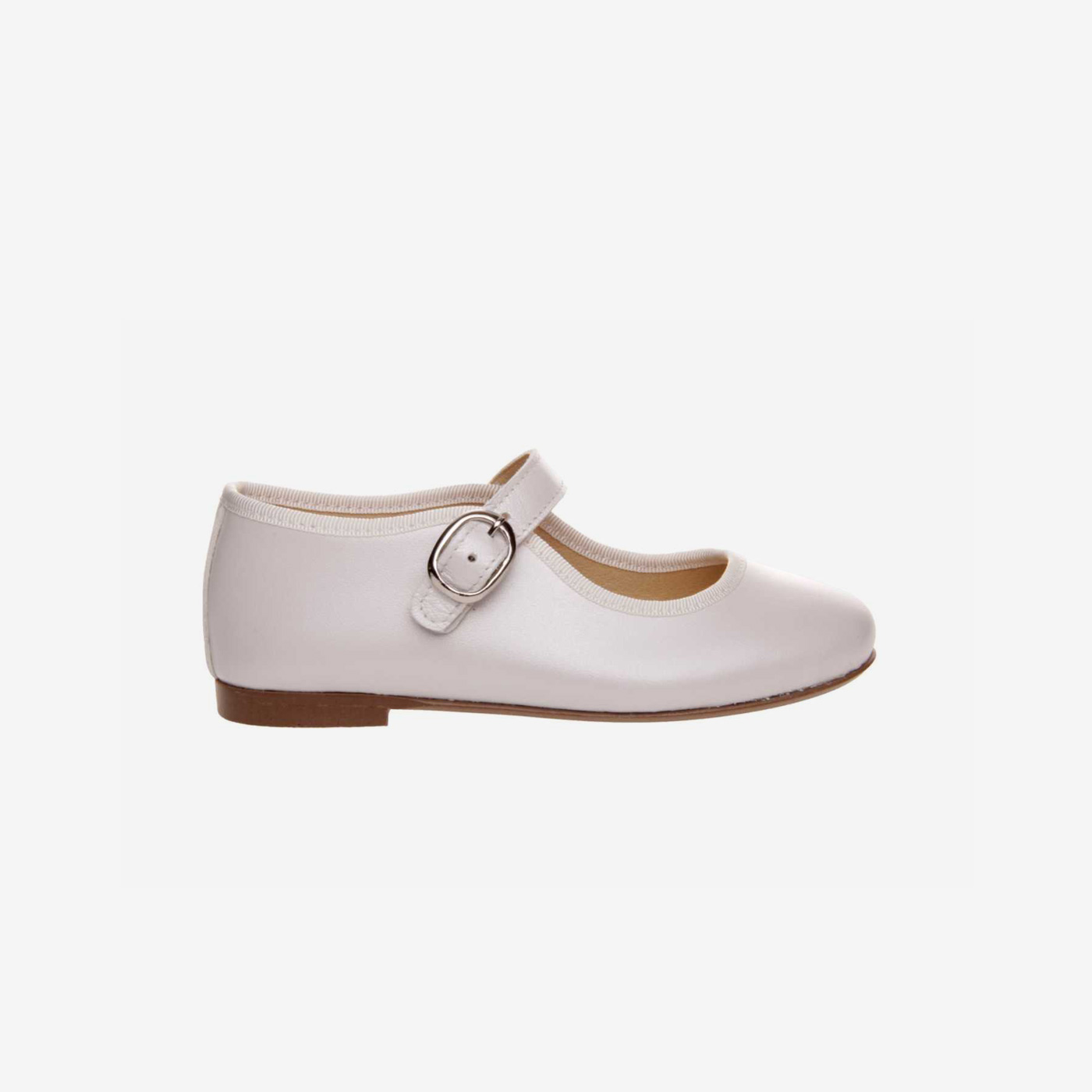 Mercedes en piel beige con hebilla.