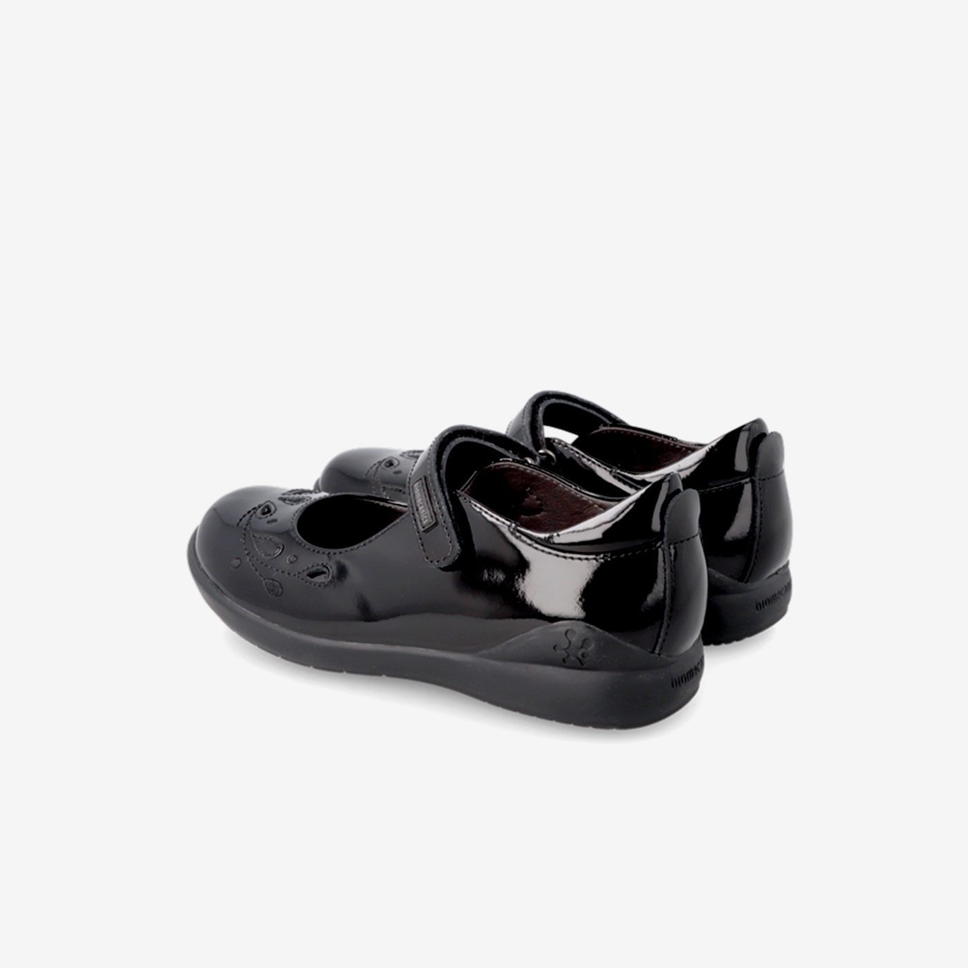 Zapato colegial charol niña Biomecanics negro