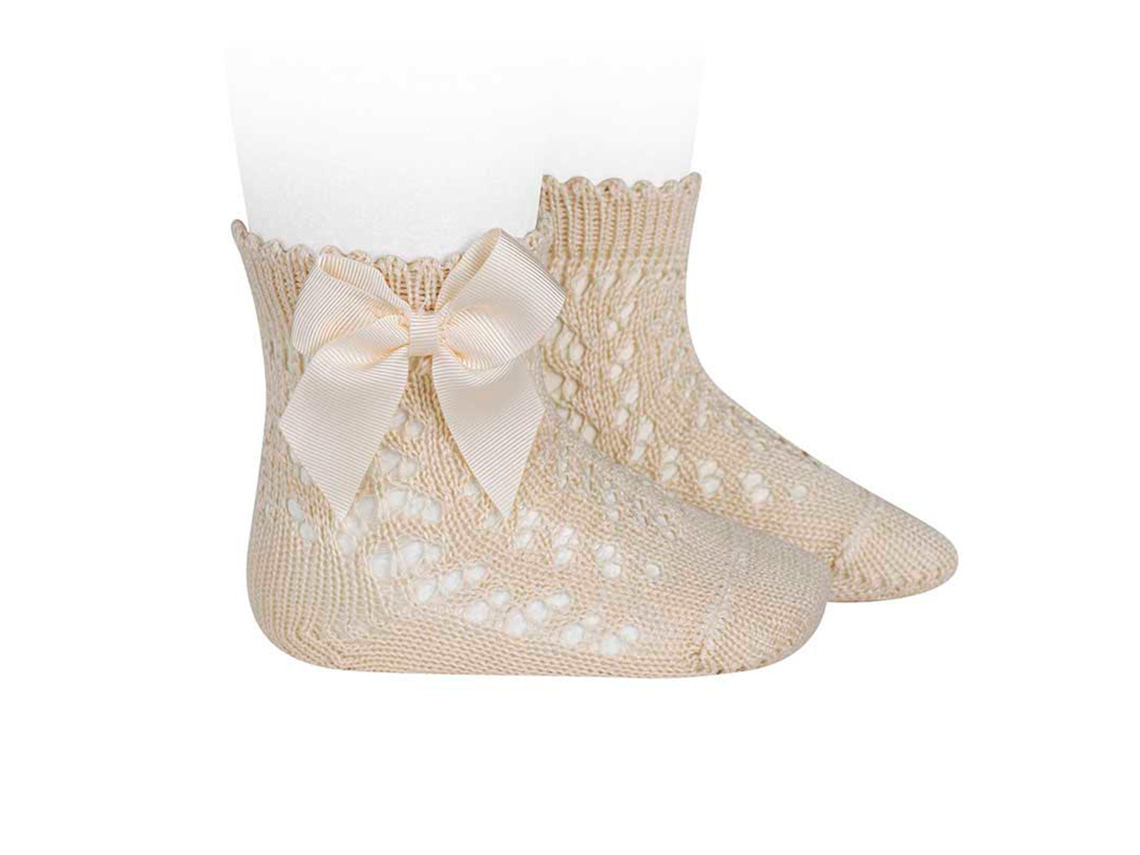 Calcetines azul marino calado con Lazo