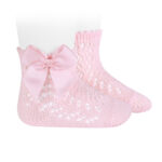 Calcetines rosa bebé con Lazo