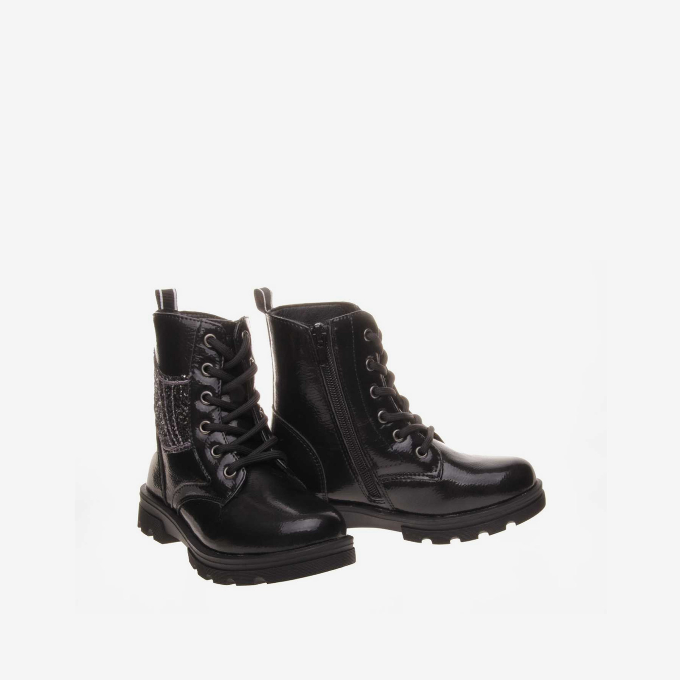 Bota niña con cordón y cremallera.