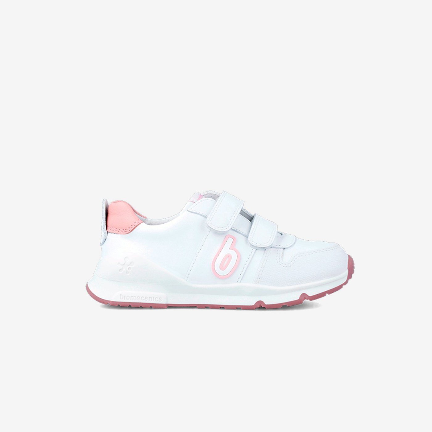 Deportiva blanca y rosa de Biomecanics para niña
