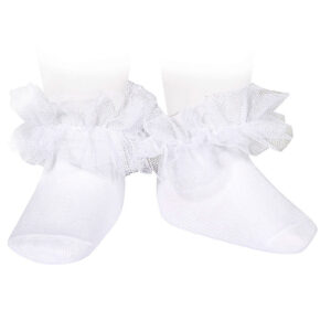 Calcetines Condor blancos con tul