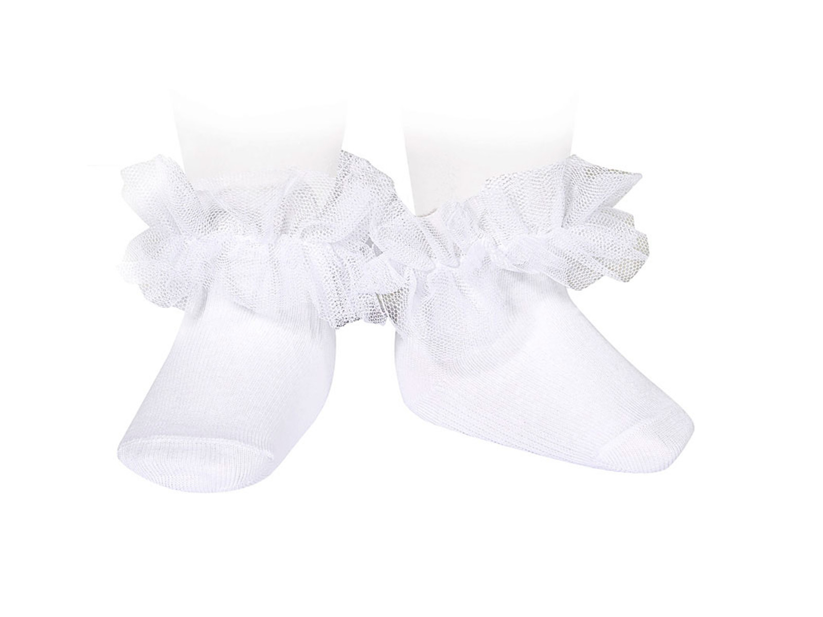 Calcetines Condor blancos con tul