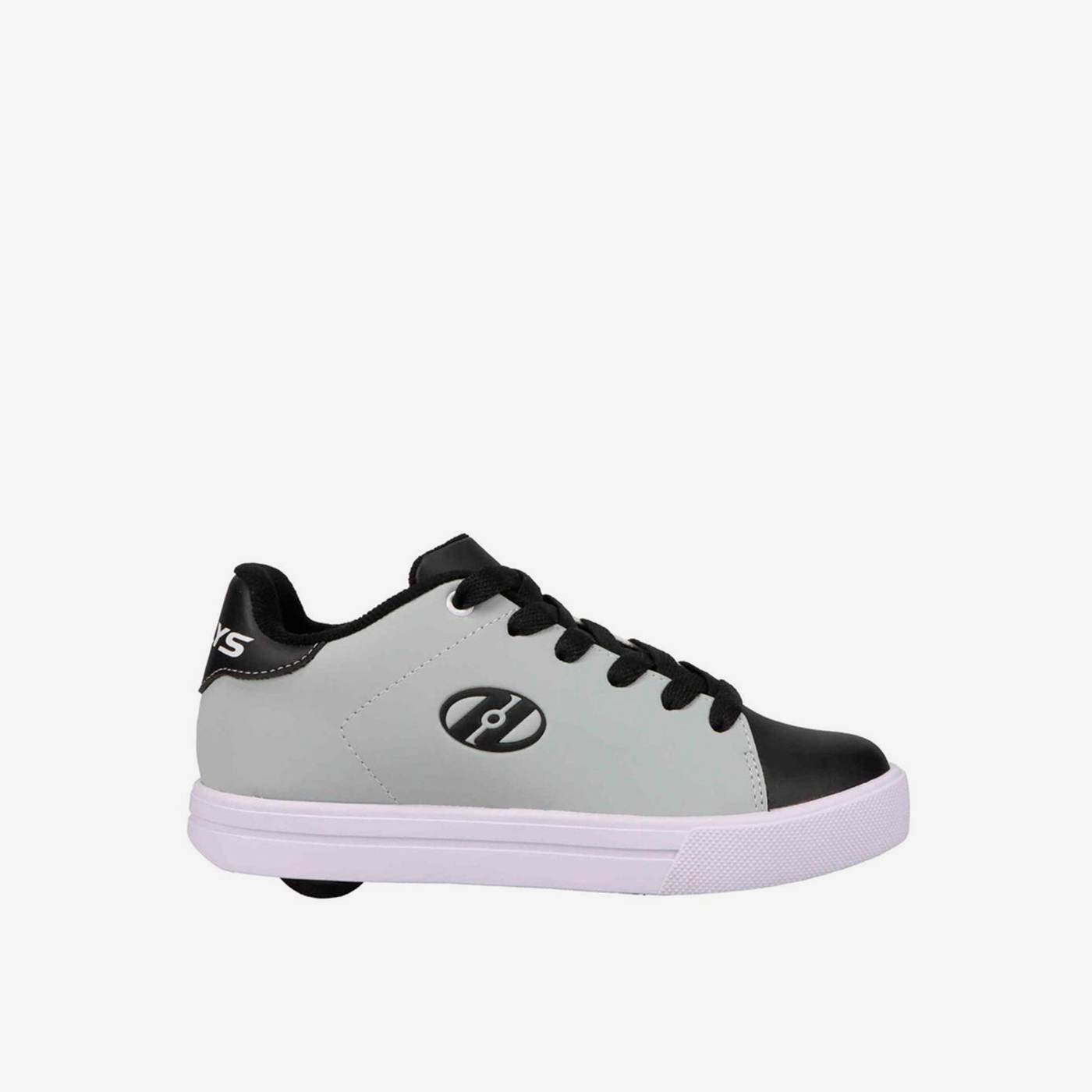 Heelys gris y negro con rueda. Discreta, firme y libre