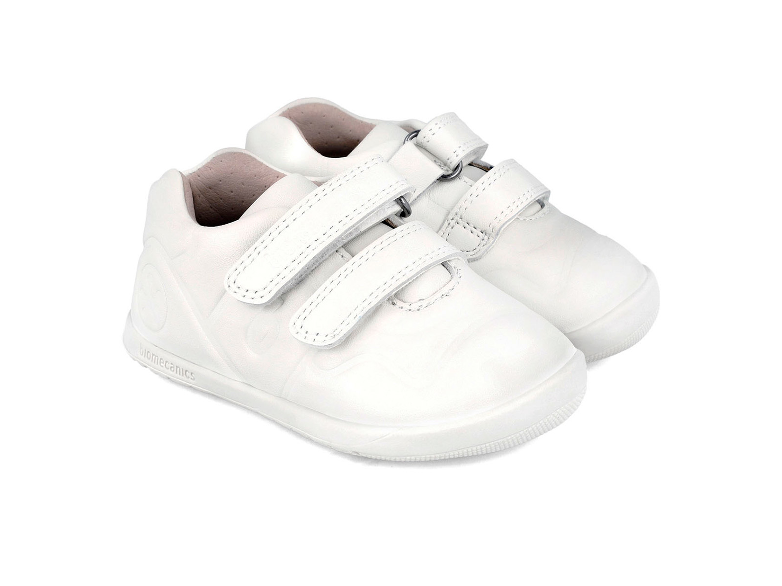 Deportiva Biomecanics blanca unisex primeros pasos con velcro
