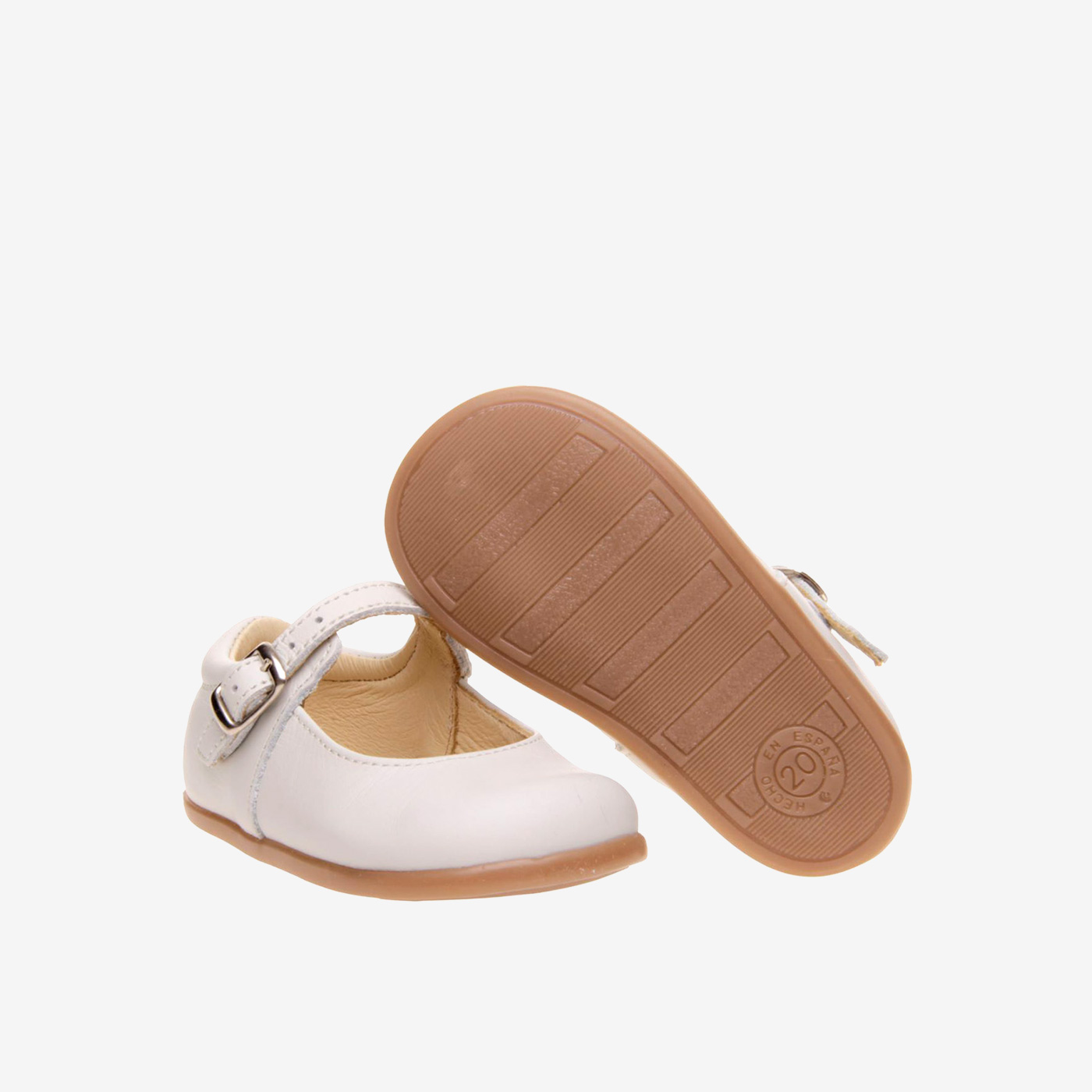 Merceditas respetuosas Beige con suela flexible