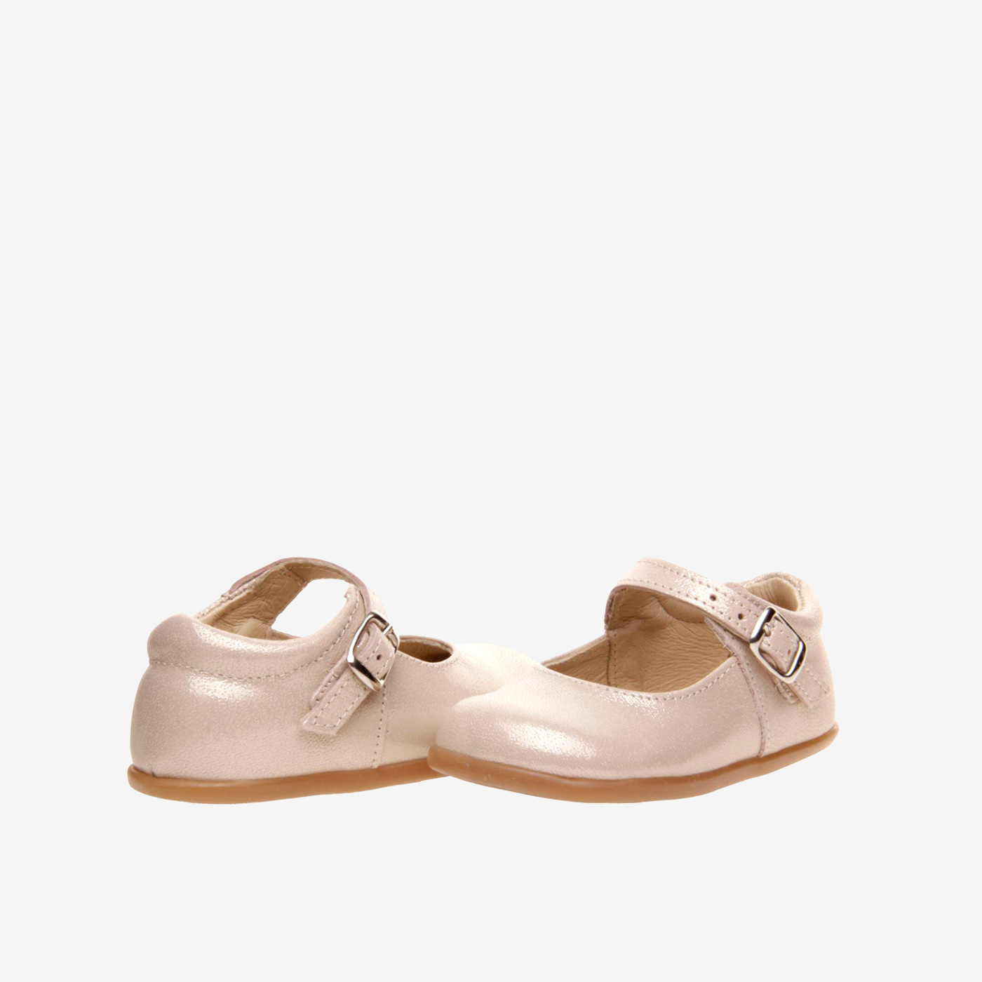 Merceditas respetuosas para niña en color oro