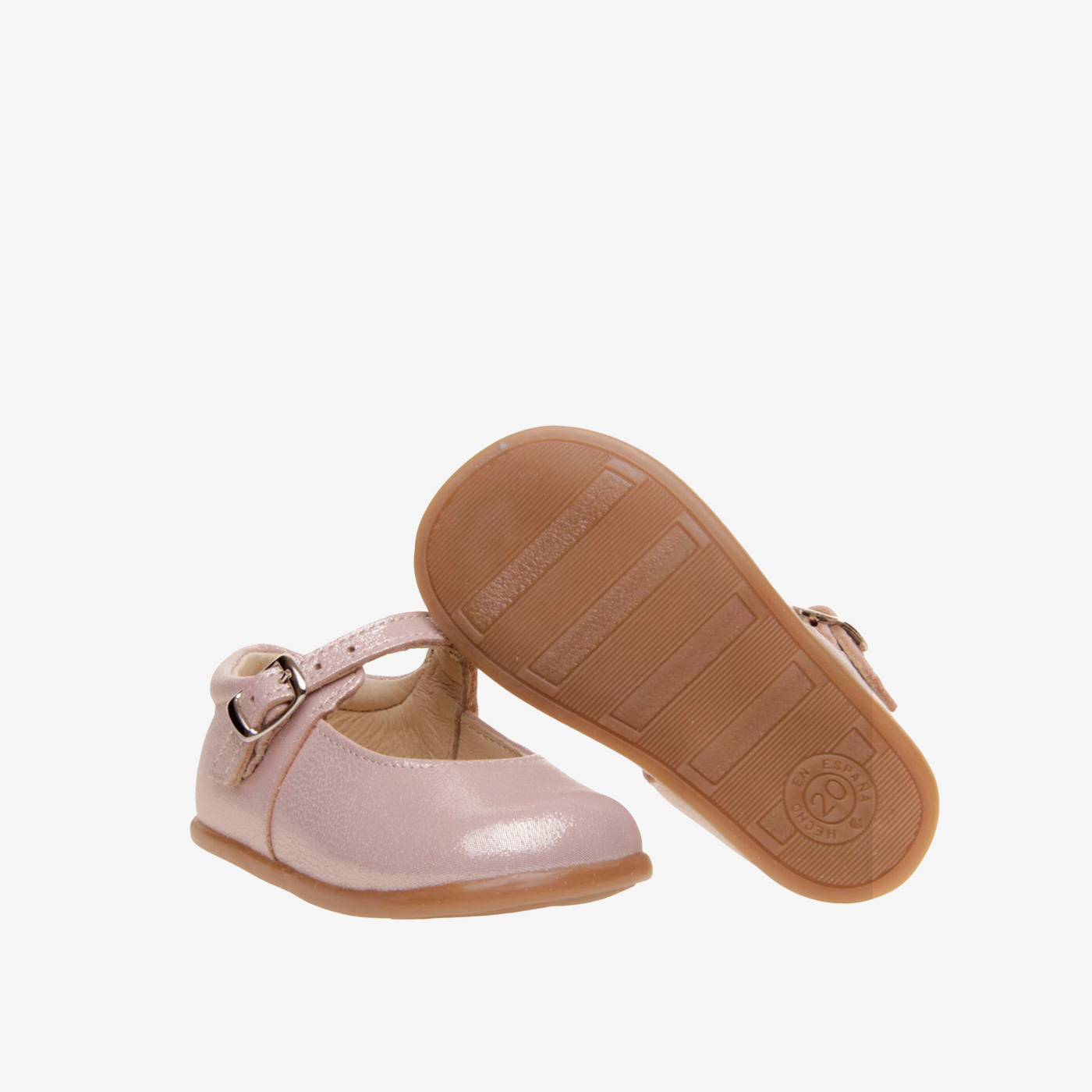 Merceditas respetuosas de Nens en rosa metalizado