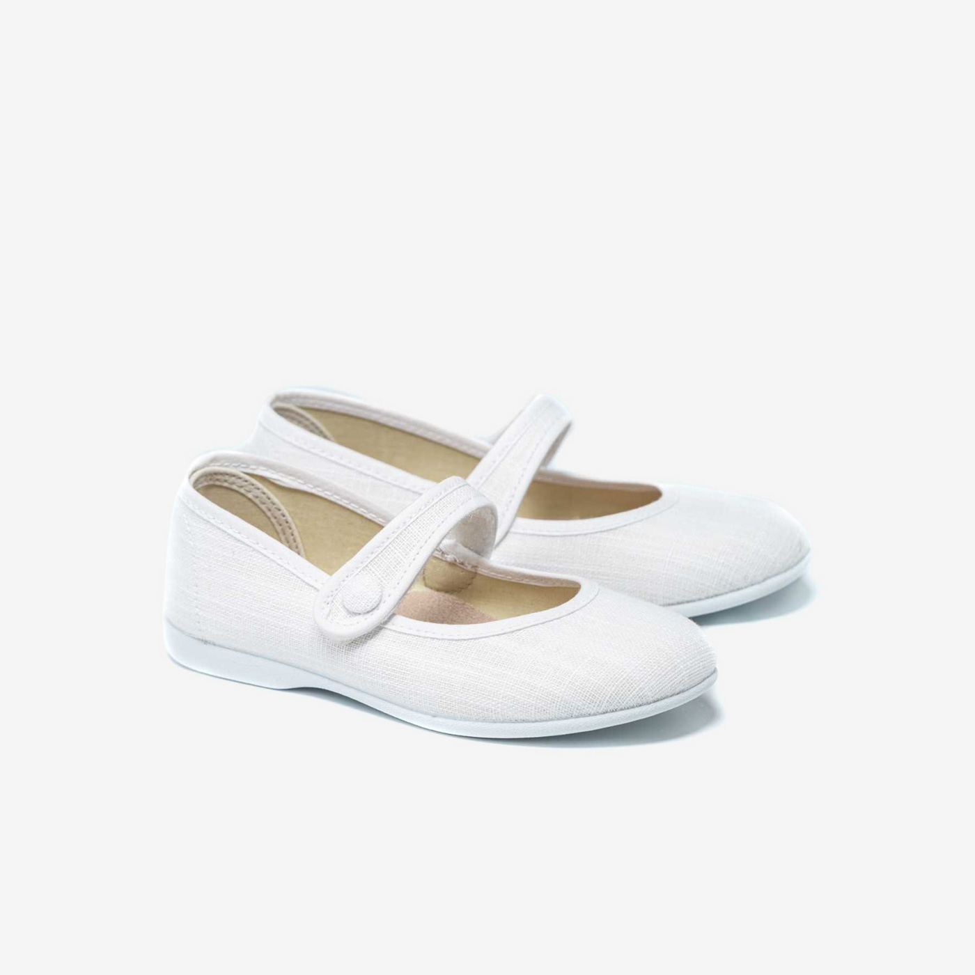 Merceditas de niña con velcro de lona