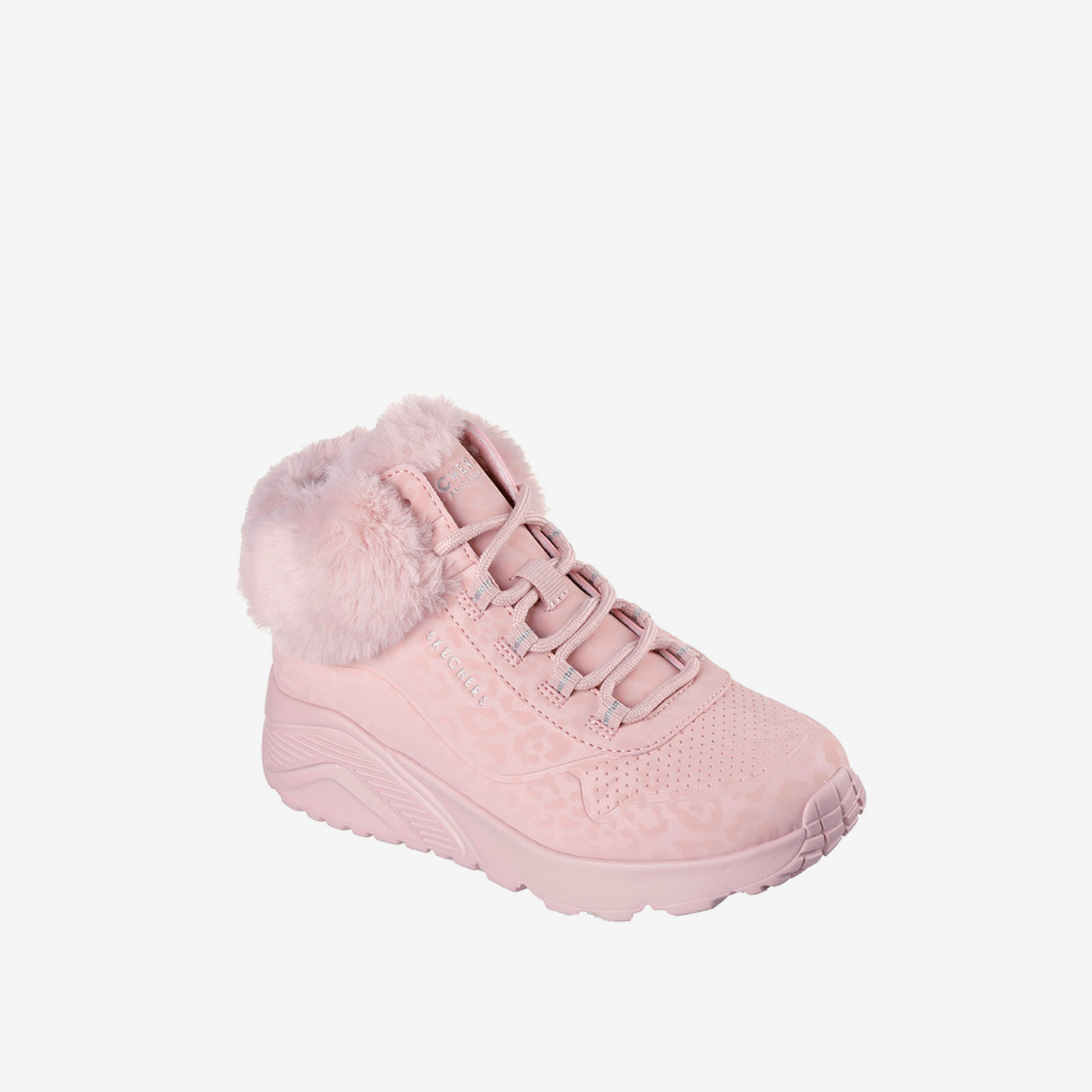 Botas Skechers rosa niña con pelo | Brillo, calor y comodidad cada día