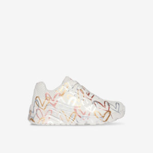 Zapatillas Skechers beige con corazones metalizados | Ligeras, brillantes y llenas de estilo