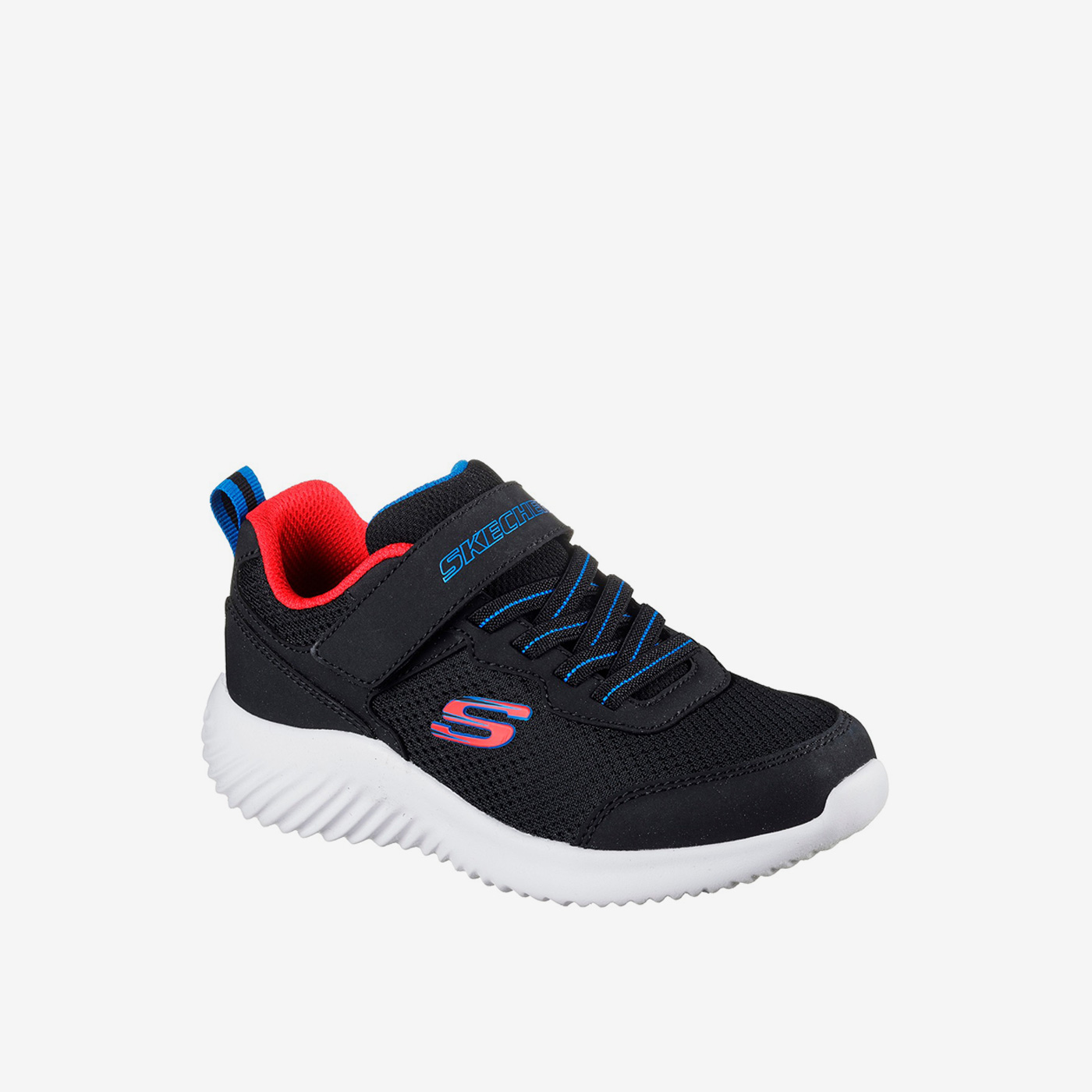 Skechers  niño negras con velcro | Ligeras y resistentes