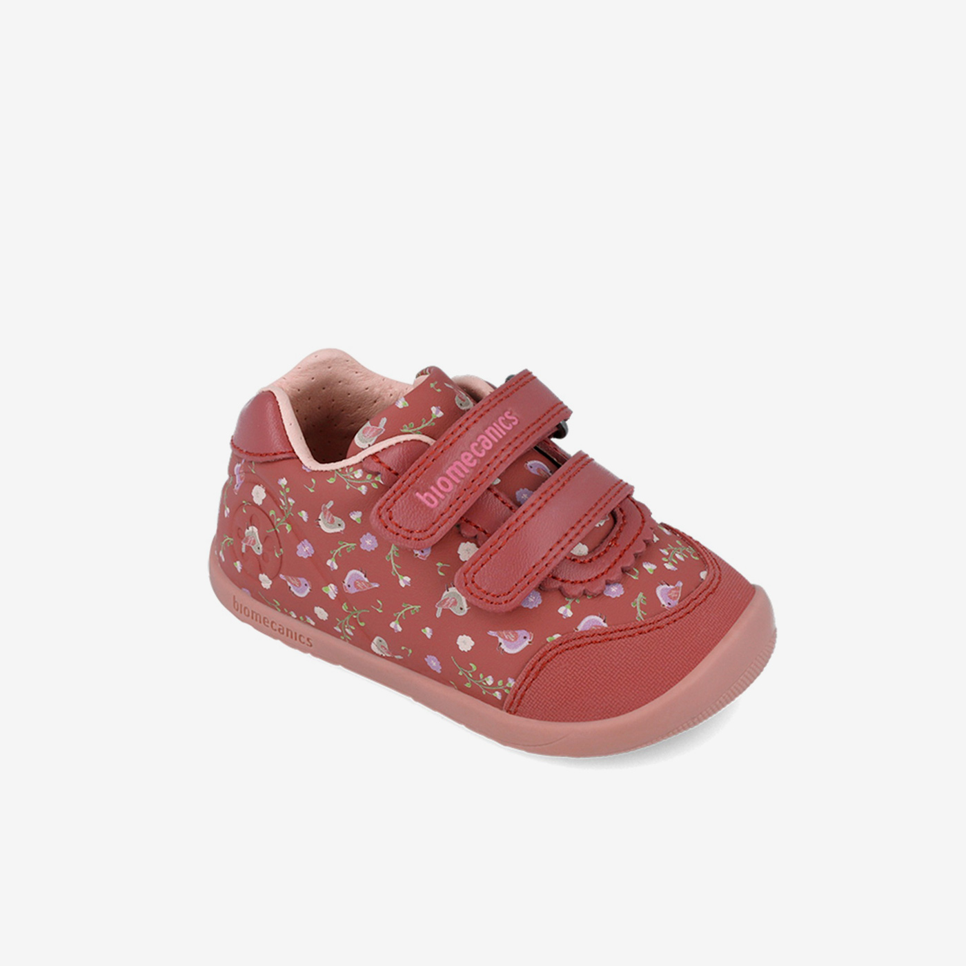 Botita Biomecanics burdeos: puntera reforzada y suela flexible.